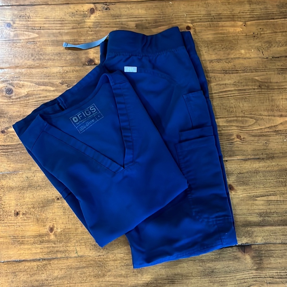 Figs Scrubs SET Casma S and Kade S Tall Navy Blue